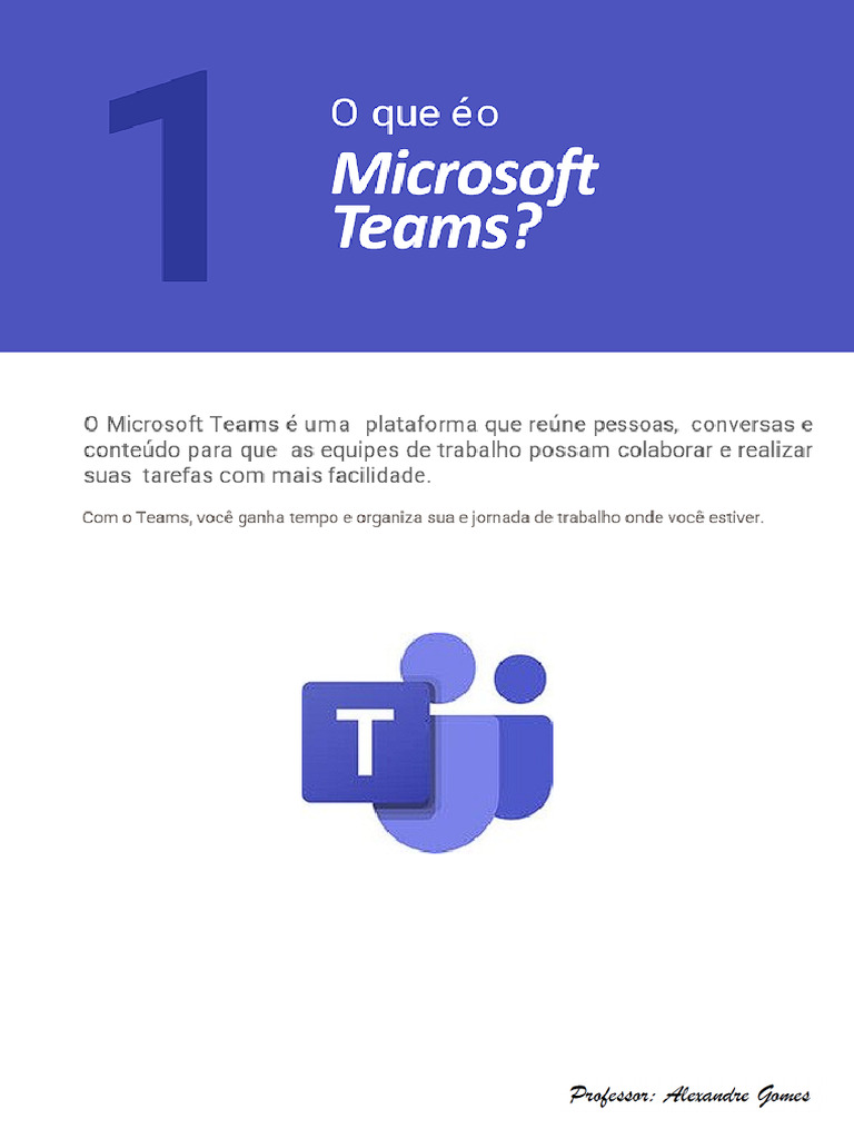 Apostila+Microsoft+Teams+ +Professor+Alexandre+Gomes | PDF | Programas ...