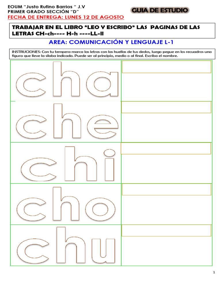 Guia de Estudio 10 Agosto | PDF | Artes del Lenguaje y Comunicación ...
