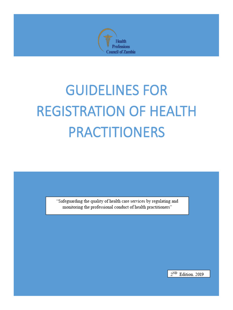 Health Practitioners Registration Guidelines | PDF | Health ...
