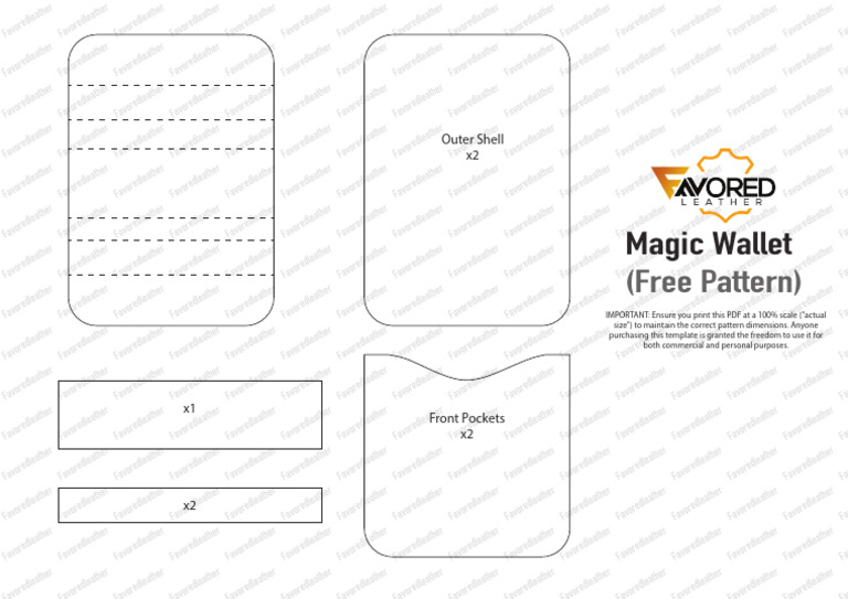 Free Magic Wallet Pattern PDF | PDF