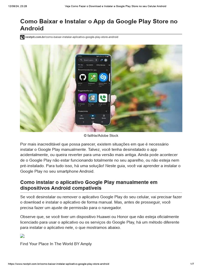 Instalação Manual do Google Play no Android | PDF | Aplicativo para ...