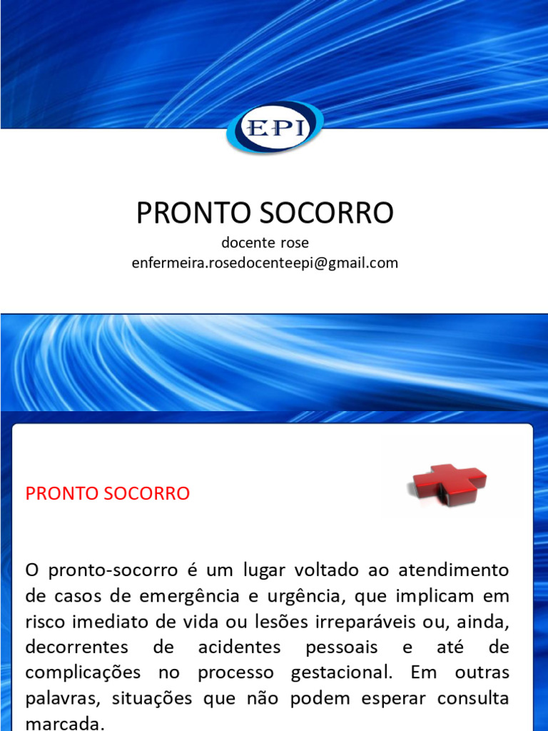 Guia Completo sobre Pronto Socorro e Classificação de Risco | PDF ...