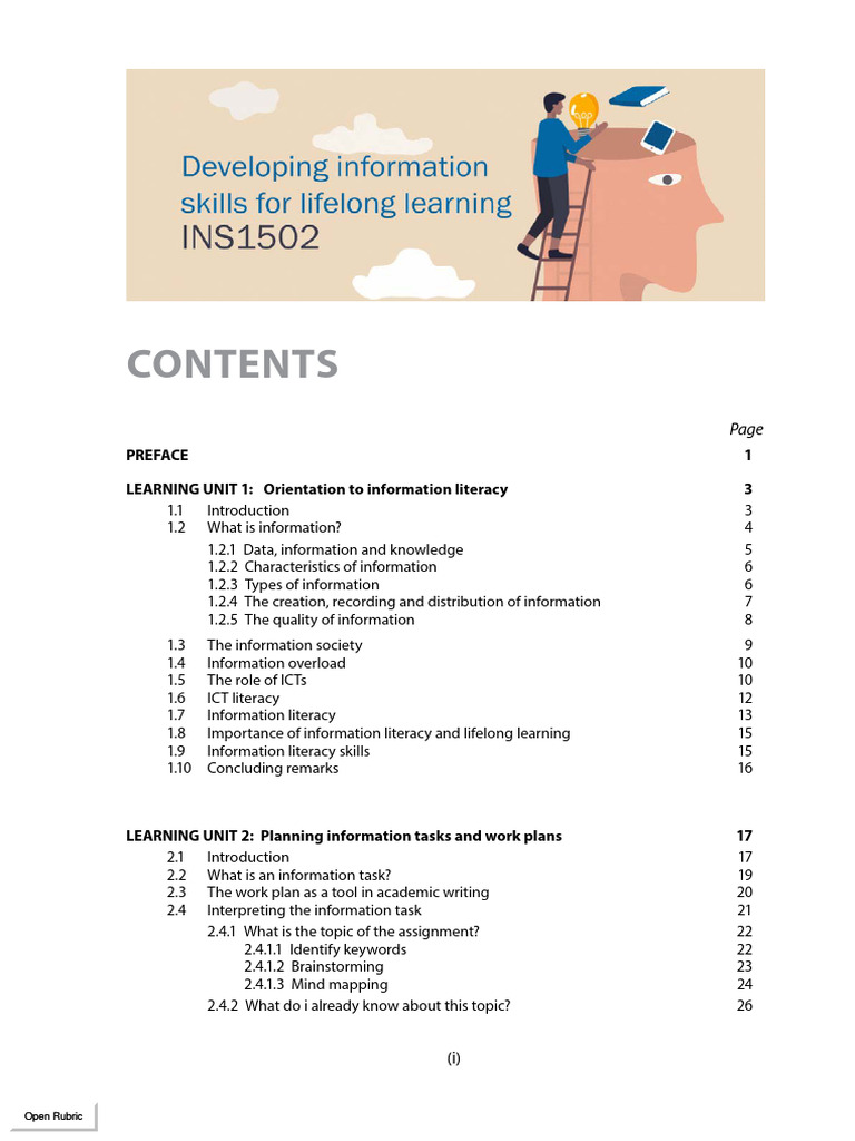 Information Literacy Study Guide | PDF | Information | Information Literacy