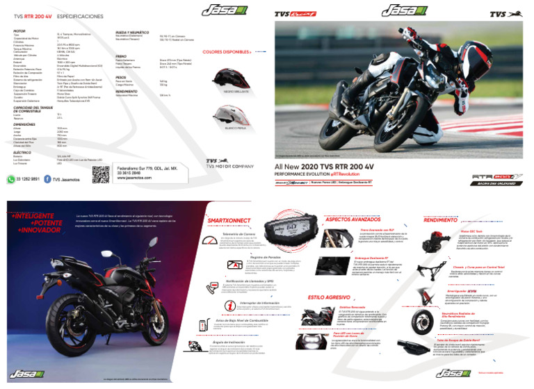 Ficha Tecnica RTR 200 4V | PDF | Diodo emisor de luz | Embrague