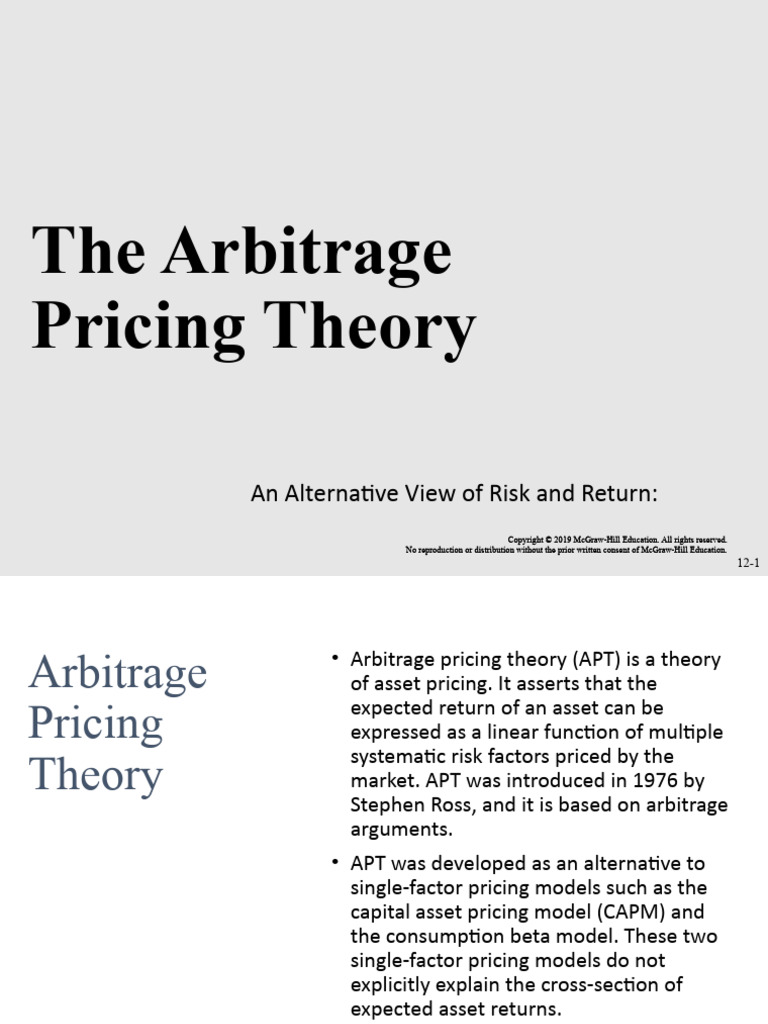 Factor Modelling - APT | PDF | Capital Asset Pricing Model | Investing