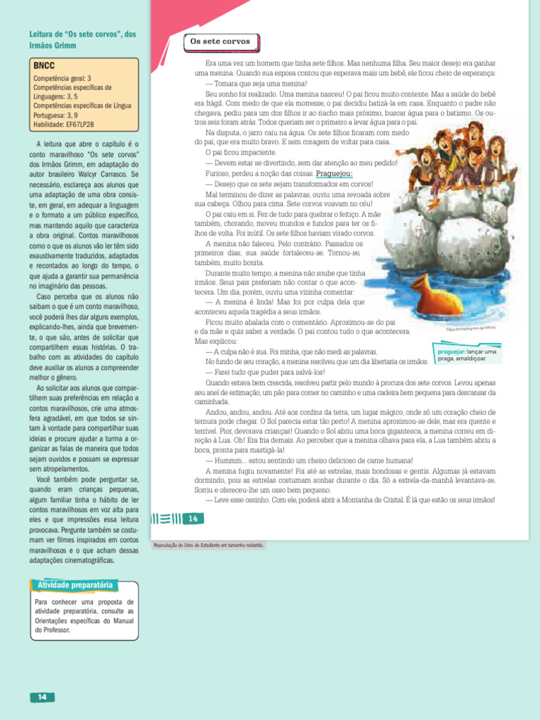 A História dos Sete Corvos dos Grimm | PDF | Irmãos Grimm