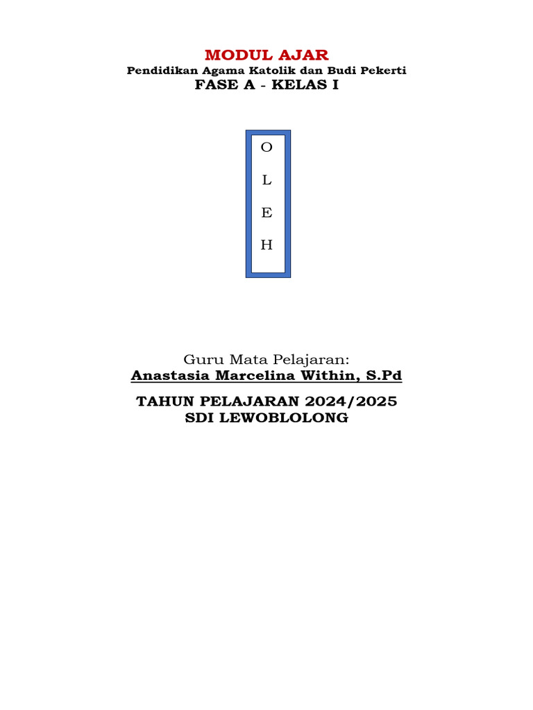 Modul Ajar Kelas 1 | PDF | Karier & Perkembangan | Kesehatan Holistik