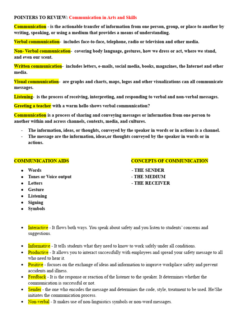 Reviewer Communication in Arts and Skill | PDF | Communication ...