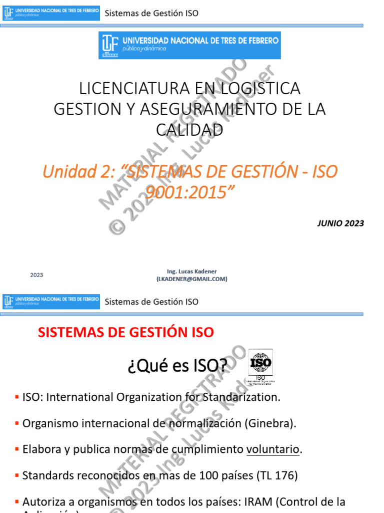 Sistemas de Gestión ISO 9001:2015 | PDF | Calidad (comercial ...