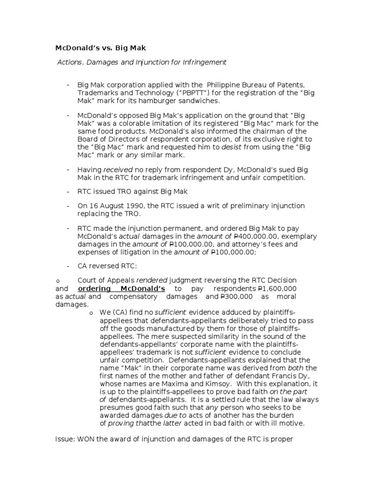 Big mak burger case study answer picture