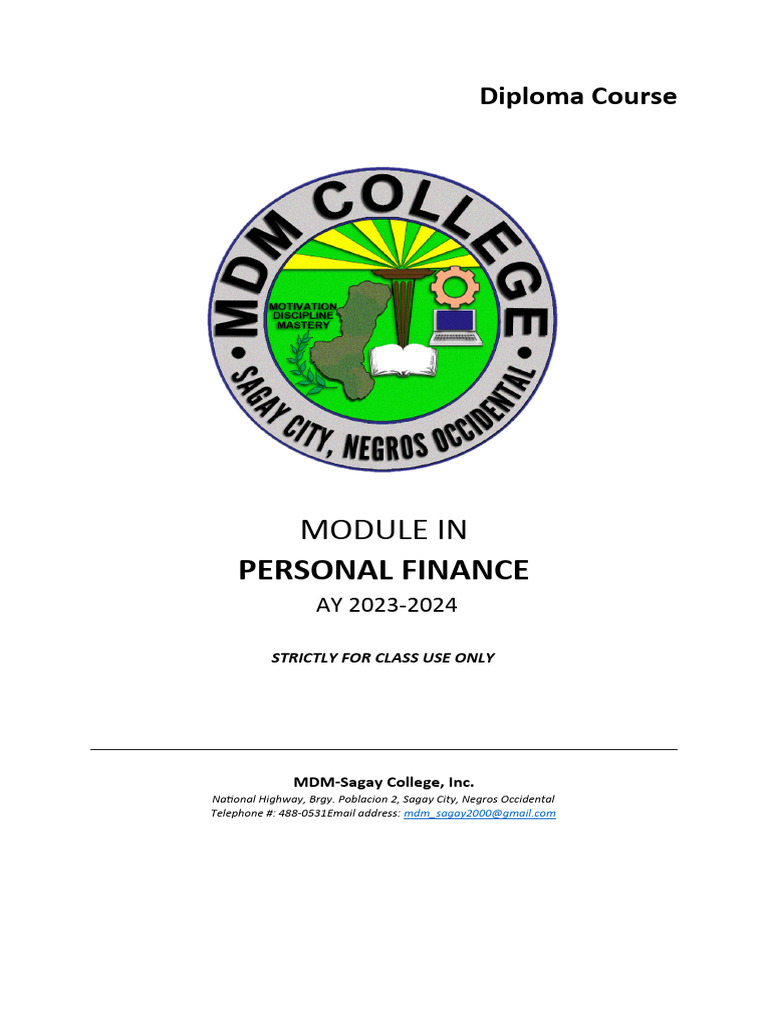Personal Finance Planning Module 2023 | PDF | Stocks | Equity (Finance)