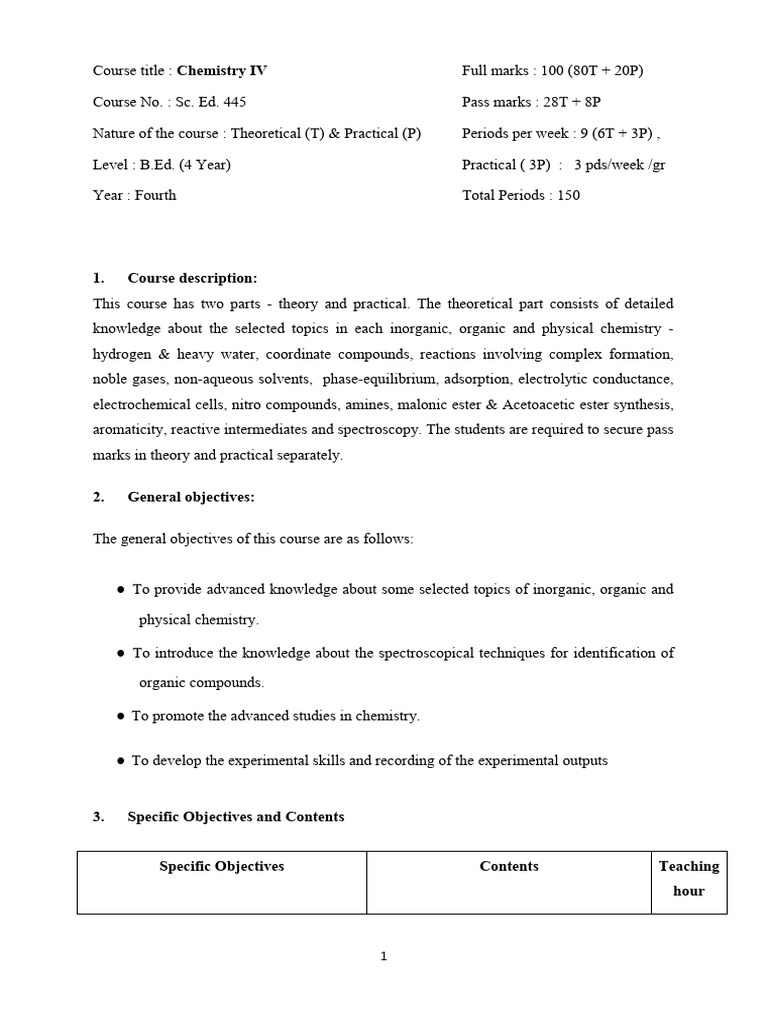 Sc.ed. 445 Chemistry IV | PDF | Ester | Amine