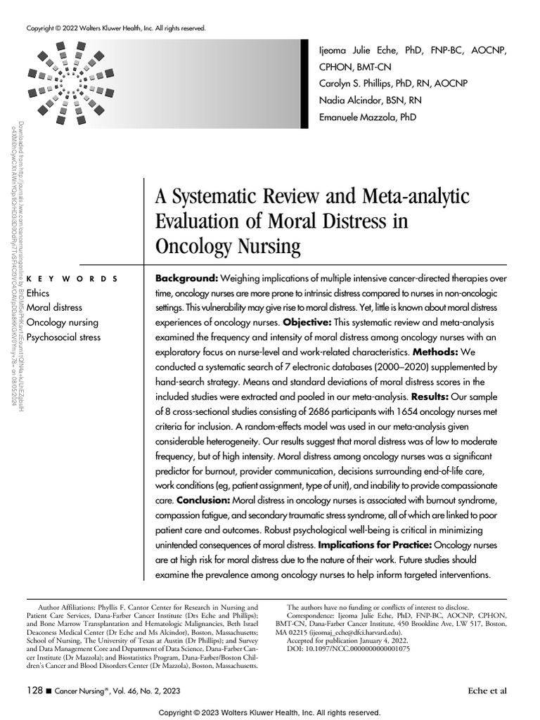 A Systematic Review and Meta Analytic Evaluation.6 | PDF | Systematic ...