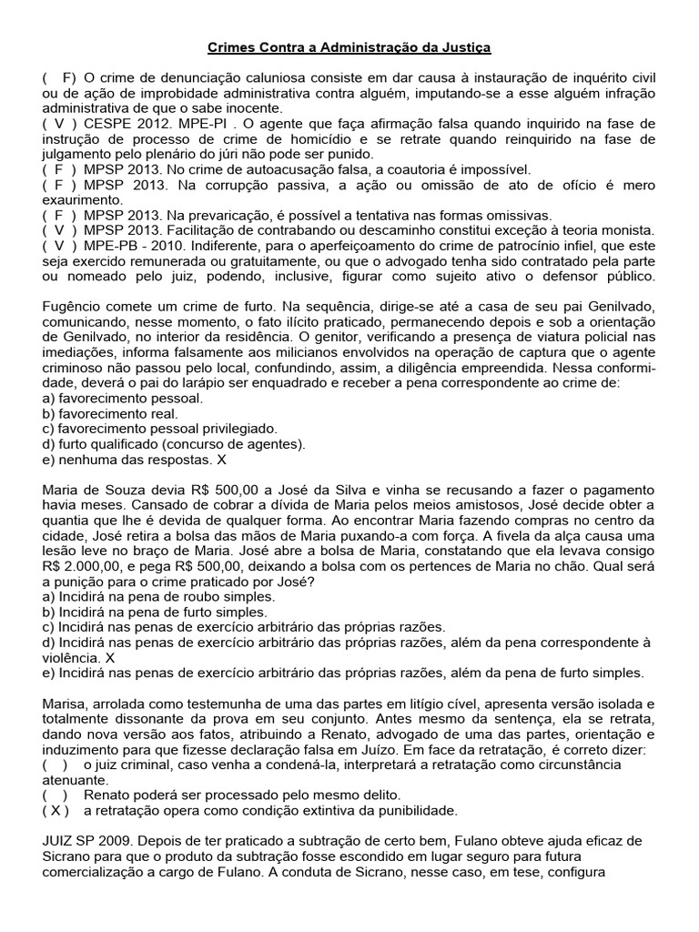 Crimes Contra a Administração da Justiça | PDF | Crimes | Crime e Violência