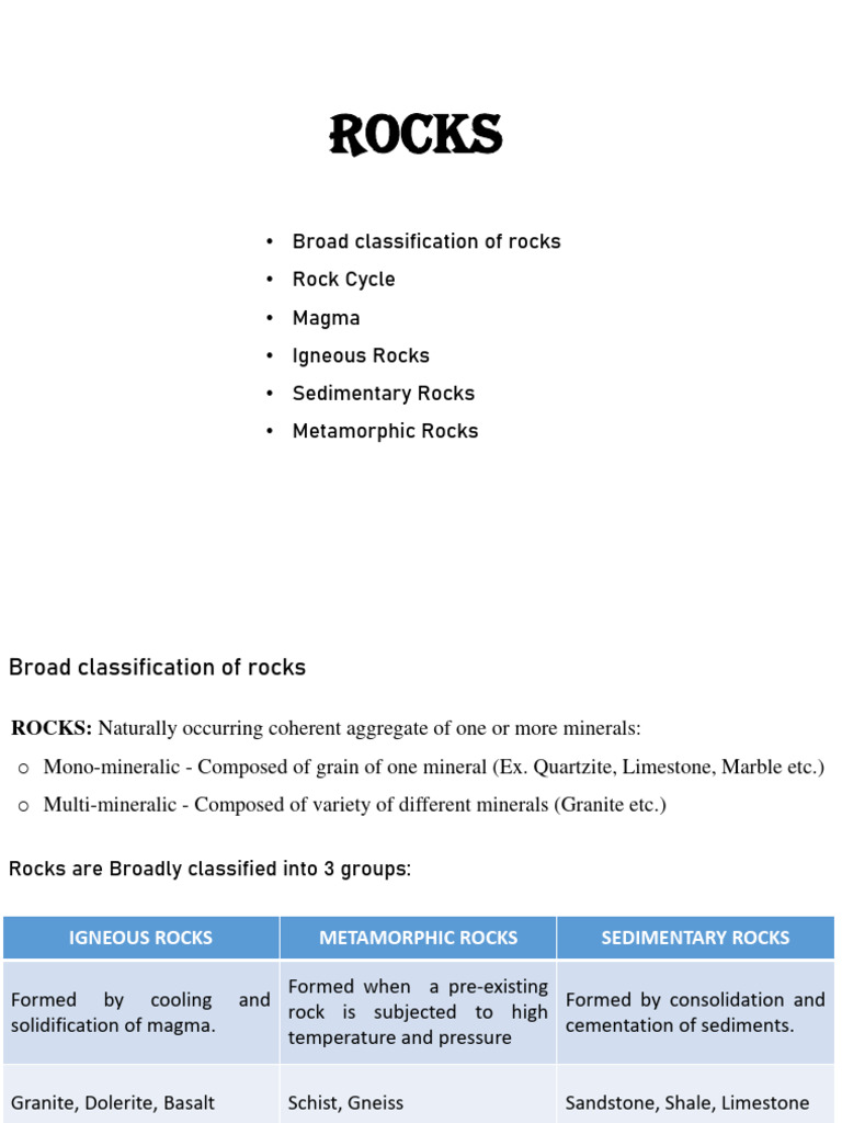 2. Rocks | PDF | Rock (Geology) | Magma