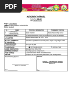 Travel Authorization Form | PDF