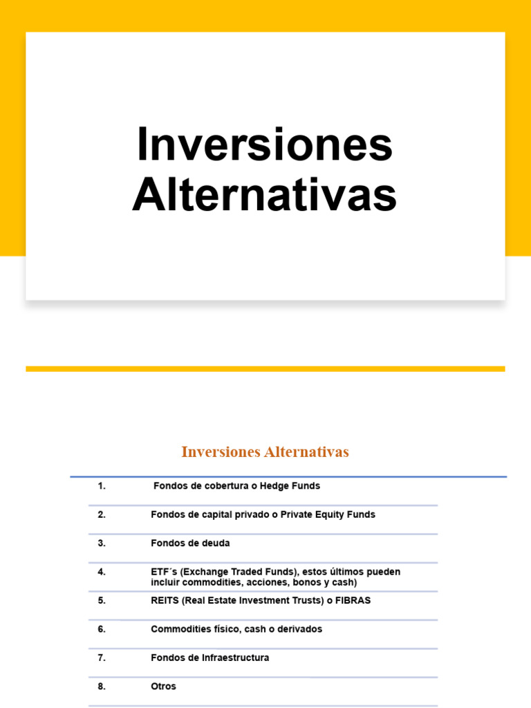Guía Completa de Inversiones Alternativas | PDF | Fondo de inversión ...