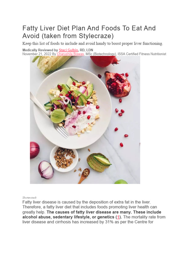 Fatty Liver Diet Plan And Foods - 1723611455