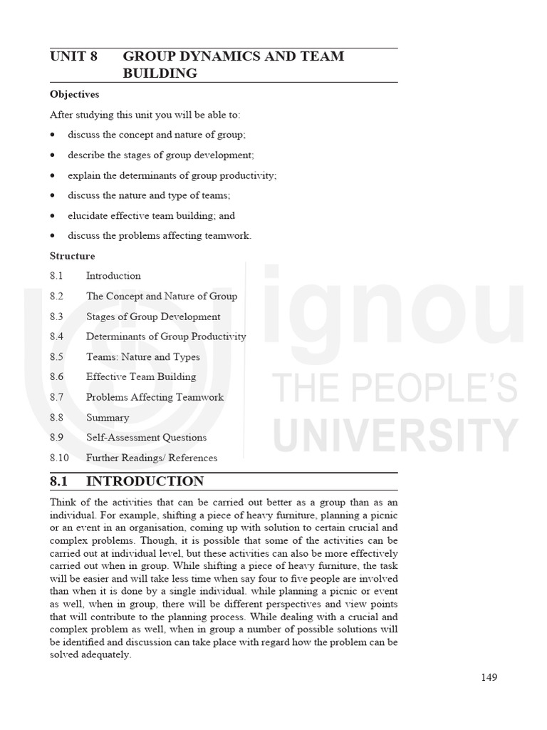 Group Dynamics and Team Building Guide | PDF | Leadership ...