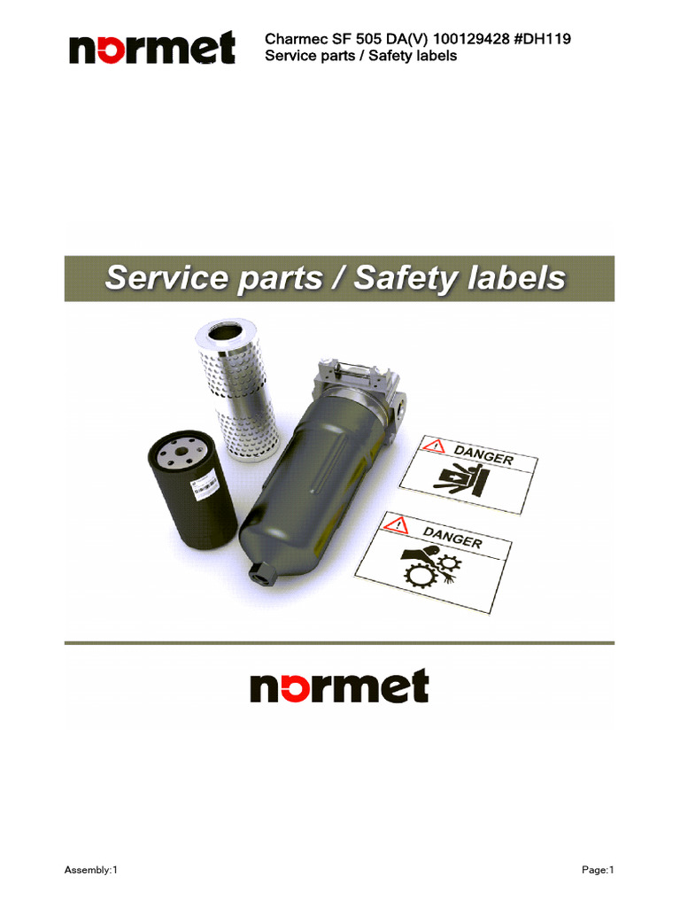 1 Service Parts and Safety Labels | PDF | Gases | Energy Technology