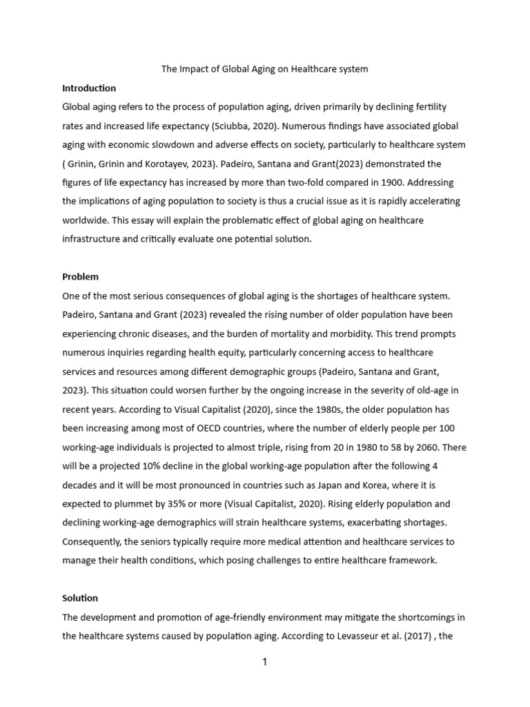 Global Aging's Impact on Healthcare Systems | PDF | Ageing | Health Care