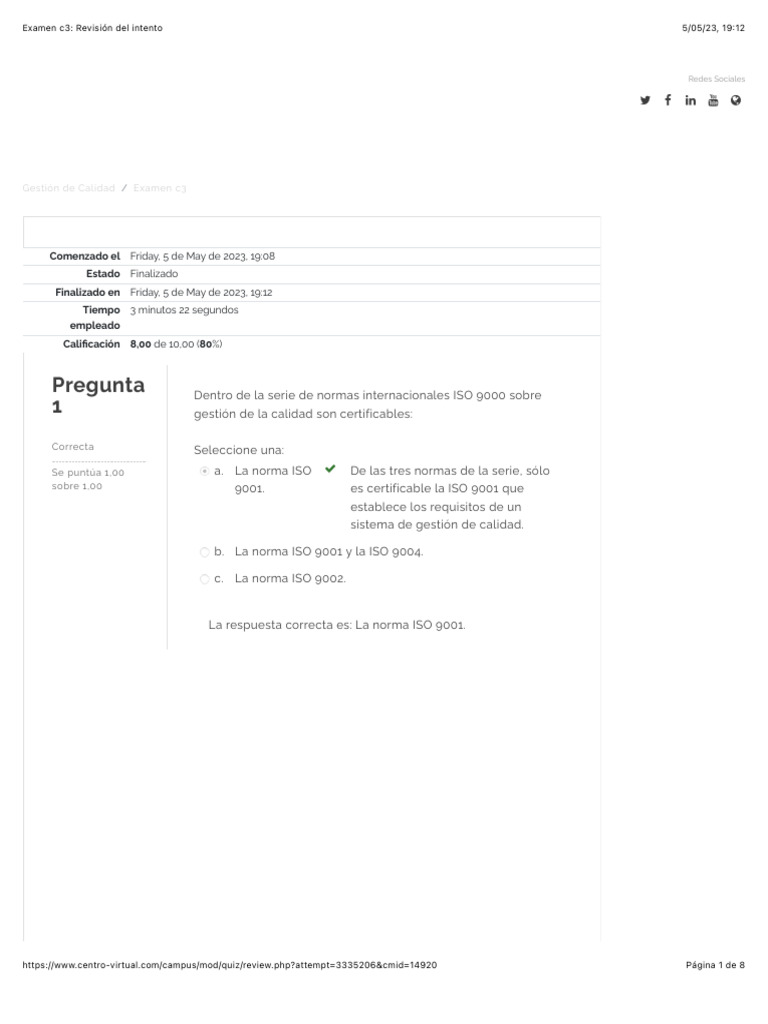 Examen c3: Revisión Del Intento | PDF