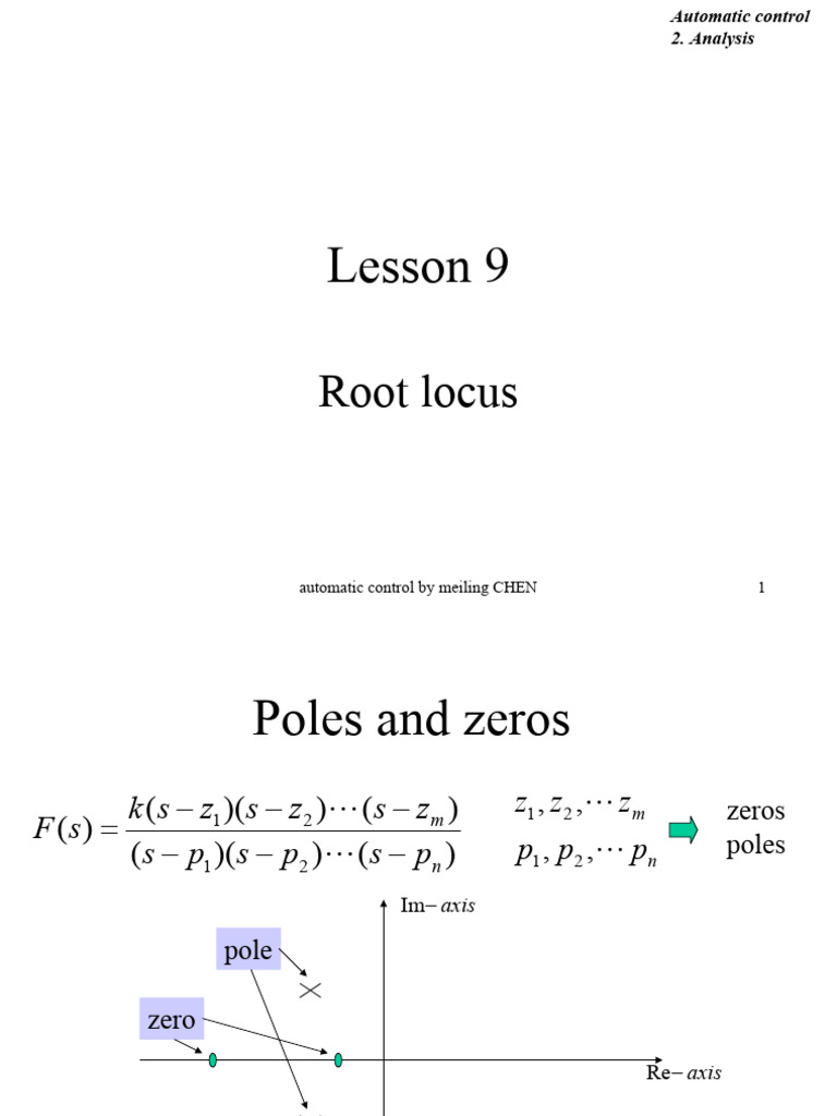 Root Locus in Automatic Control | PDF | Damping | Control Theory