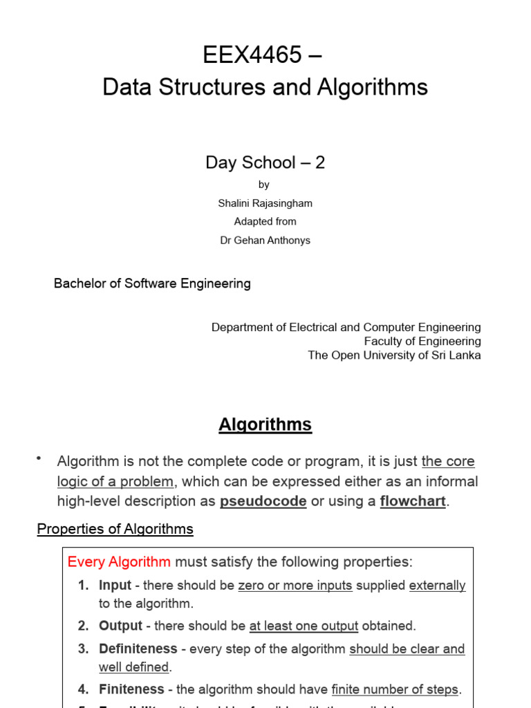 Properties and Analysis of Algorithms | PDF | Computational Science ...