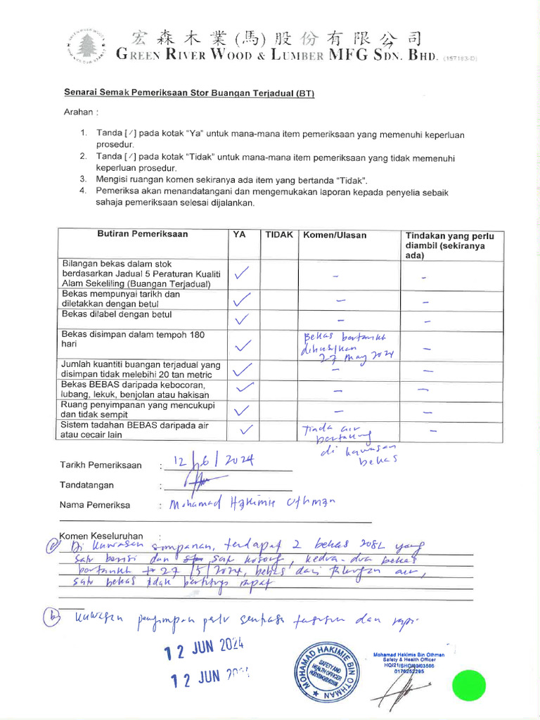 SW Storage Inspection June24 | PDF