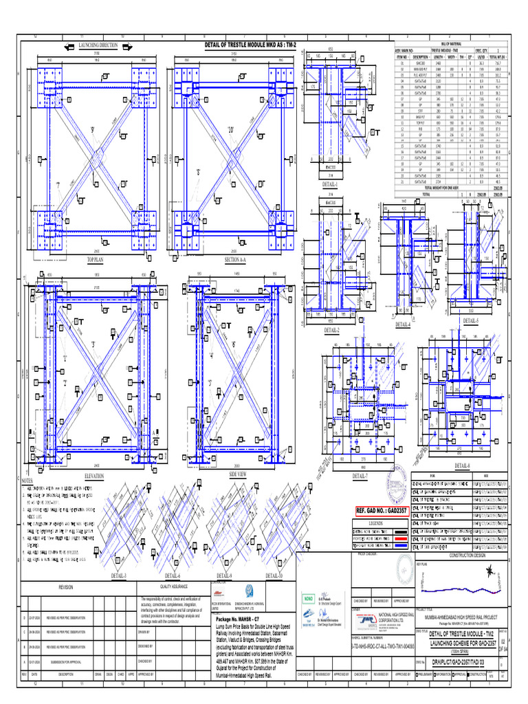 Launching Scheme For Gad-2357 Detail of Trestle Module - Tm2 | PDF