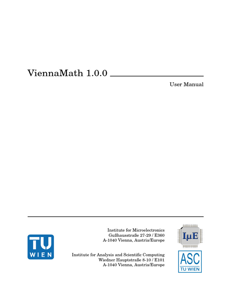 Viennamath Manual Current | PDF | Integral | Function (Mathematics)