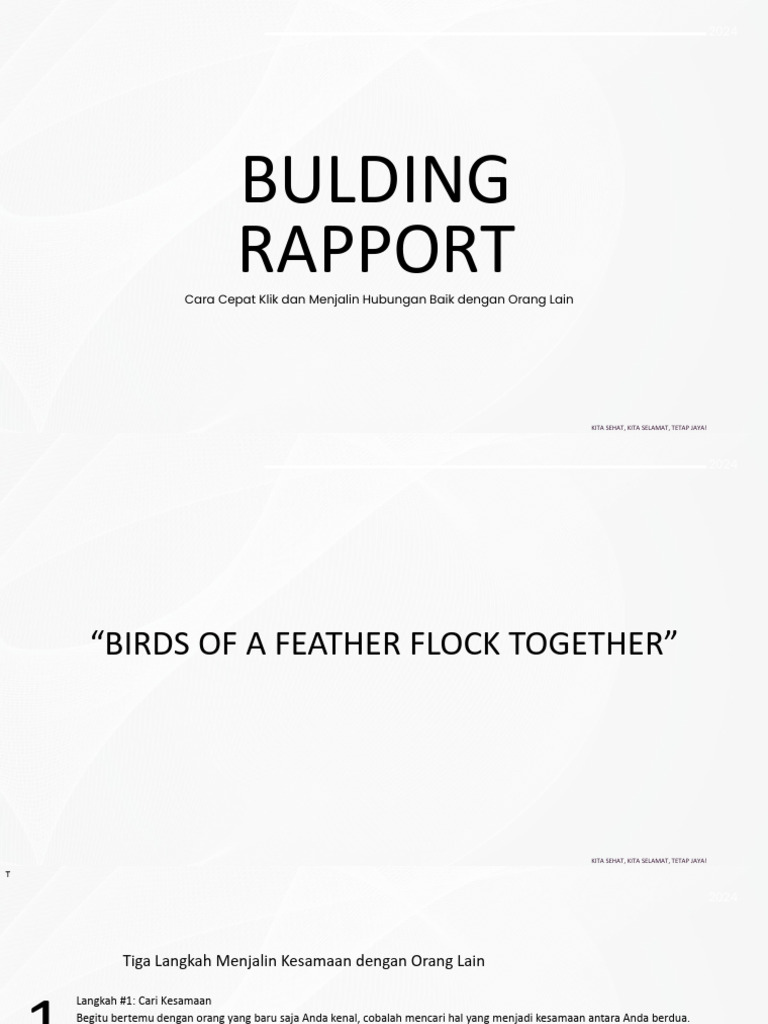 Tiga Langkah Membangun Rapport | PDF