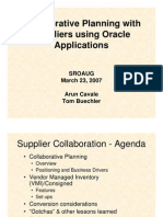 Collaborative Planning With Suppliers Using Oracle Applications