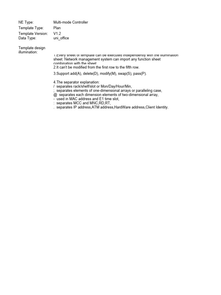 Network Management Template | PDF | Ip Address | Internet Protocols