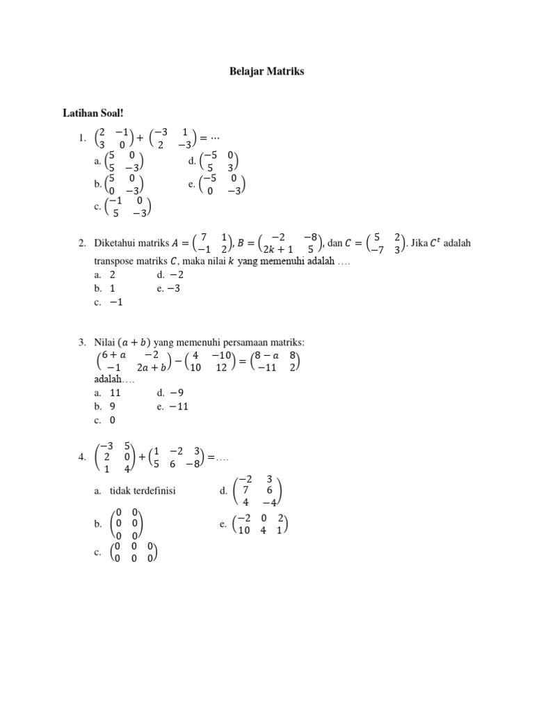 Matriks (Pertemuan 1) | PDF | Metode & Bahan Ajar