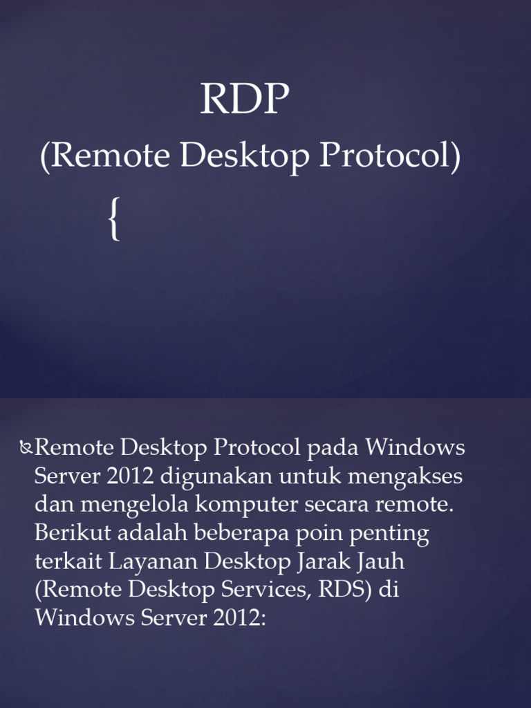 RDP di Windows Server 2012: Panduan Lengkap | PDF