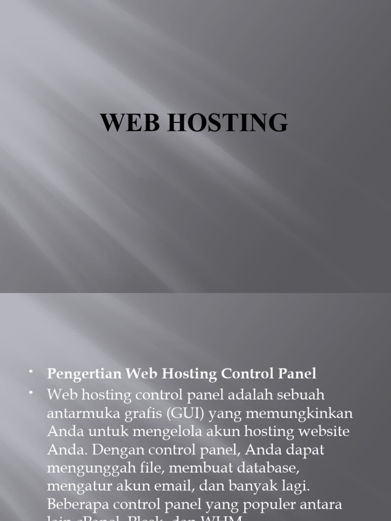 Panduan Web Hosting Control Panel | PDF