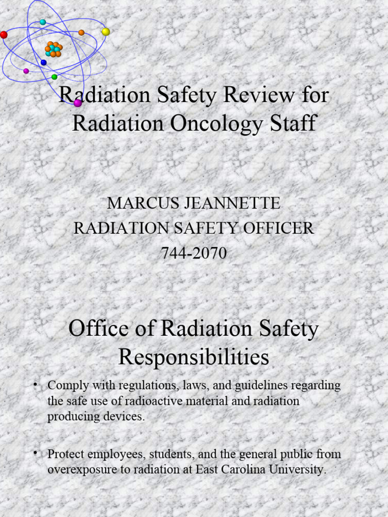Radiation Safety Course Powerpoint Presentation | PDF | Ionizing ...