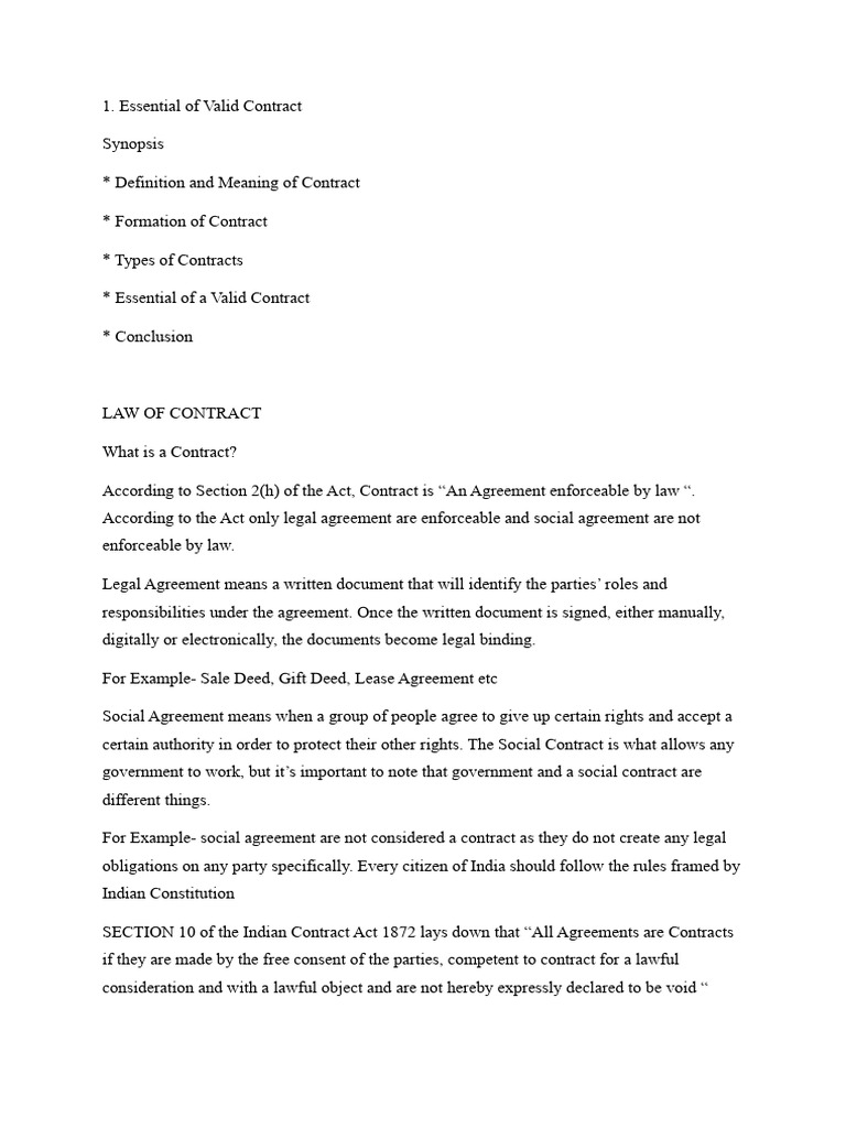 LAW OF CONTRACTS Exam | PDF | Offer And Acceptance | Consideration