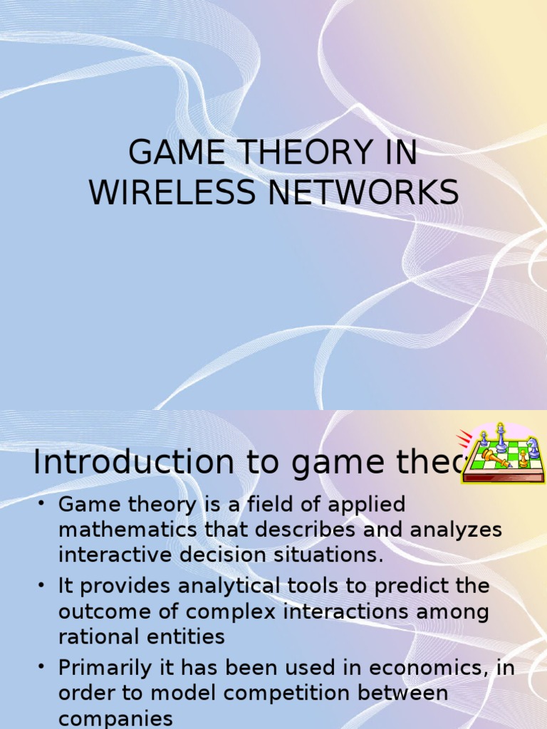 Game Theory Applications in Wireless Networks | PDF | Game Theory ...