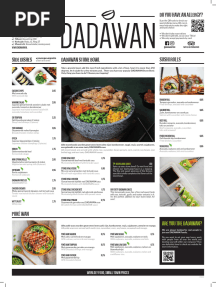DADAWAN Menukaart