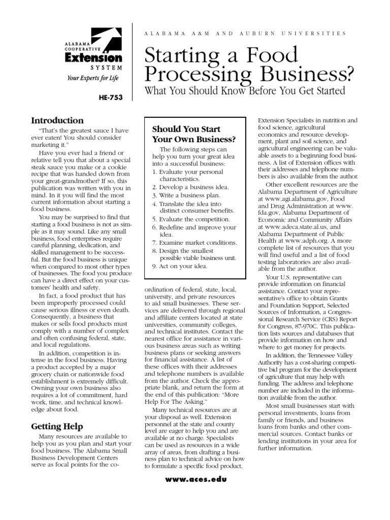Starting A Food Processing Business?: What You Should Know Before You ...