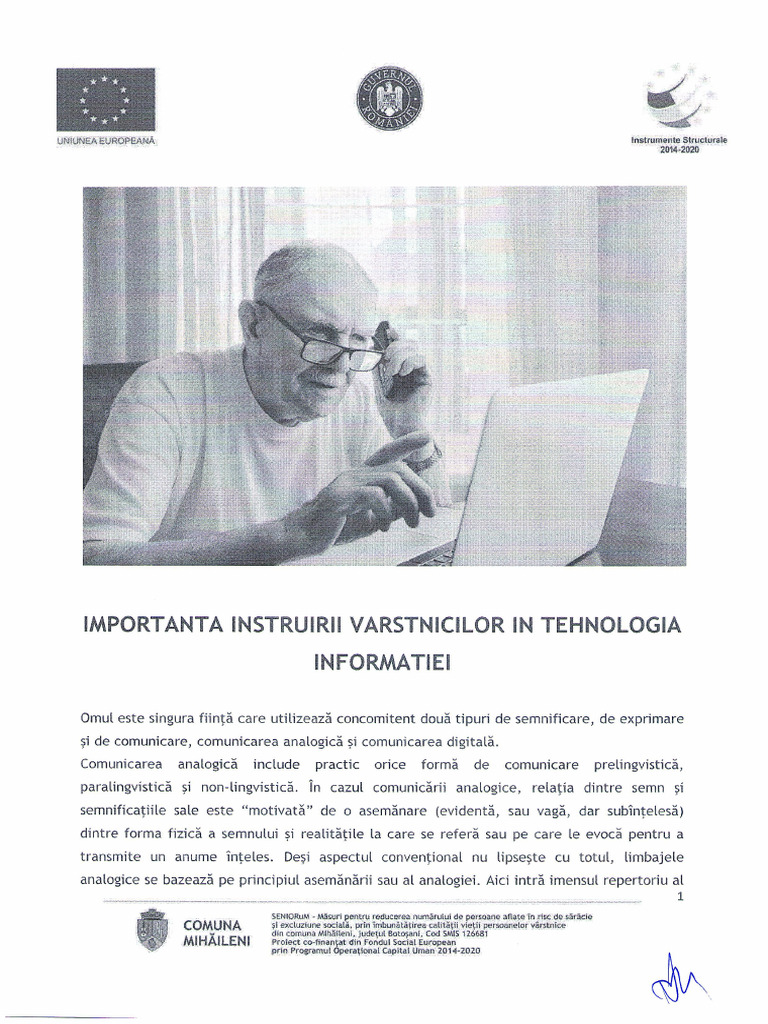 Importanta Instruirii in Tehn Informatiei | PDF