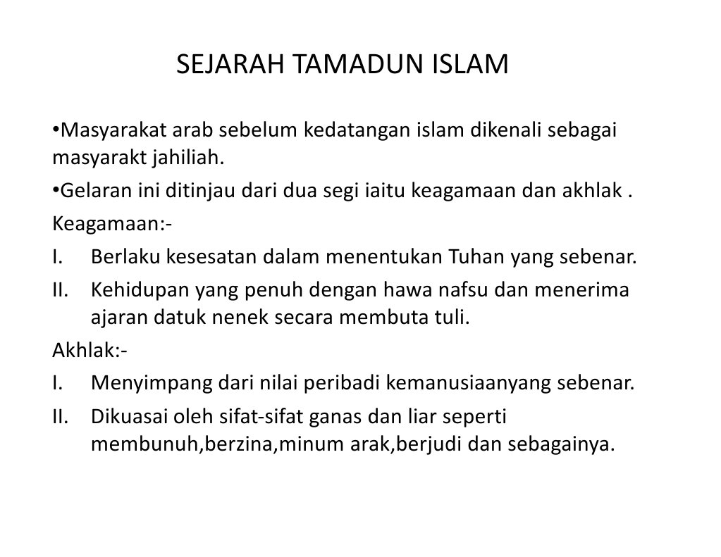 Sejarah Tamadun Islam
