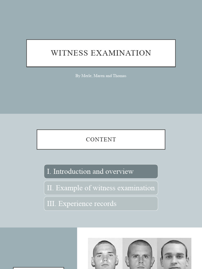 Witness Examination Techniques Explained | PDF | Witness | Testimony