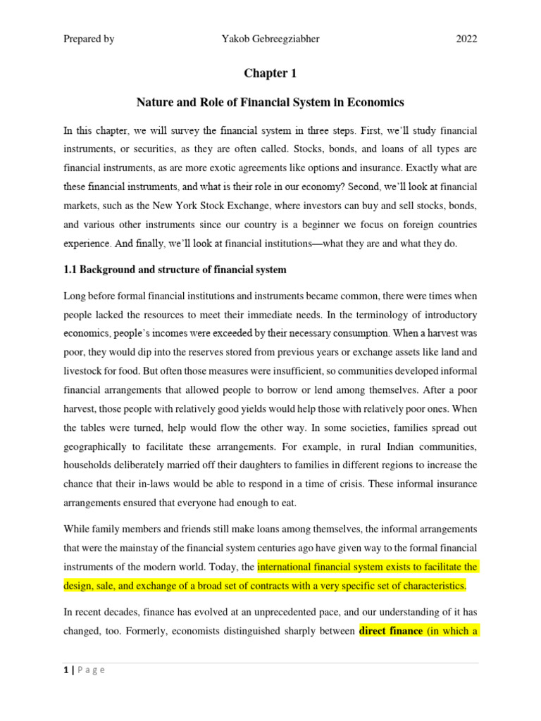 Financial Chap 1 Pdf Derivative Finance Financial Markets