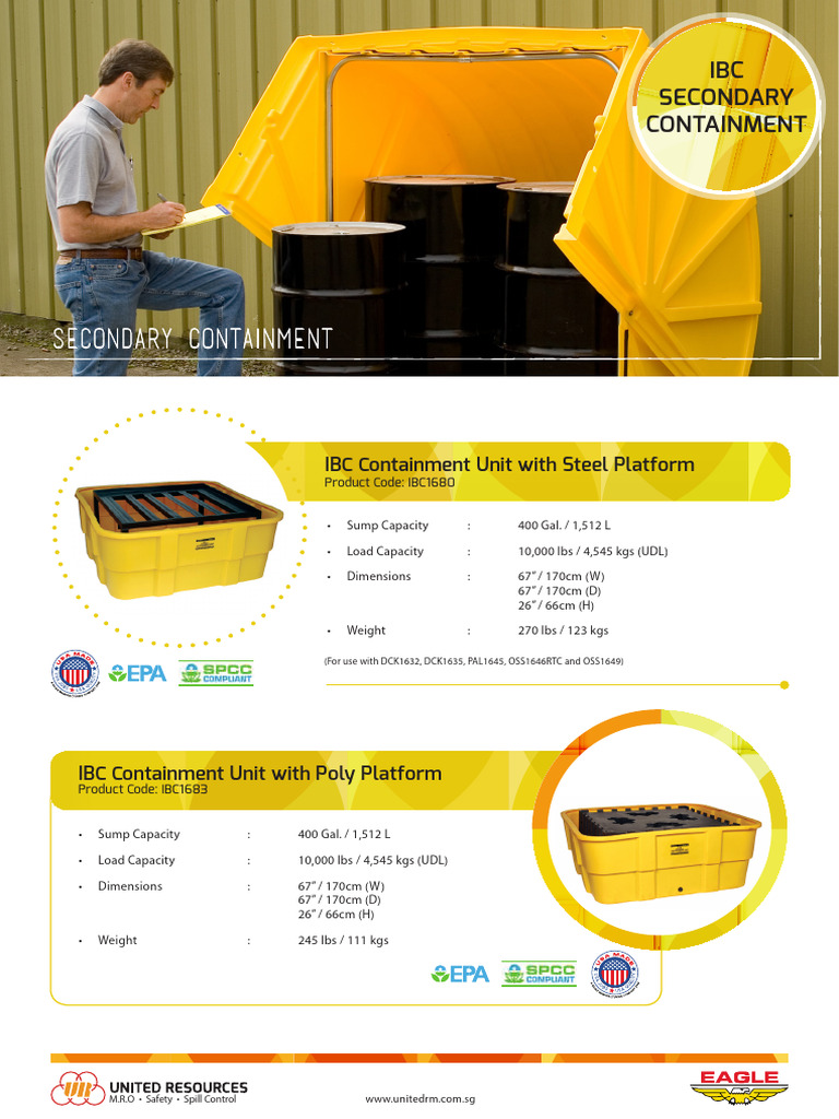 IBC Secondary Containment Solutions | PDF | Secondary Sector Of The Economy