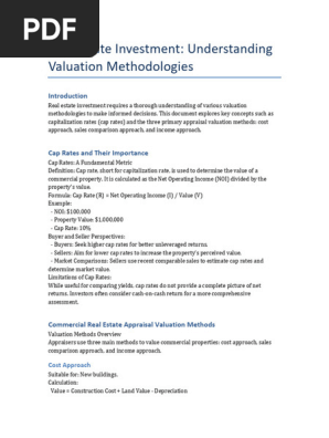 Real Estate Investment Valuation Methodologies (1)