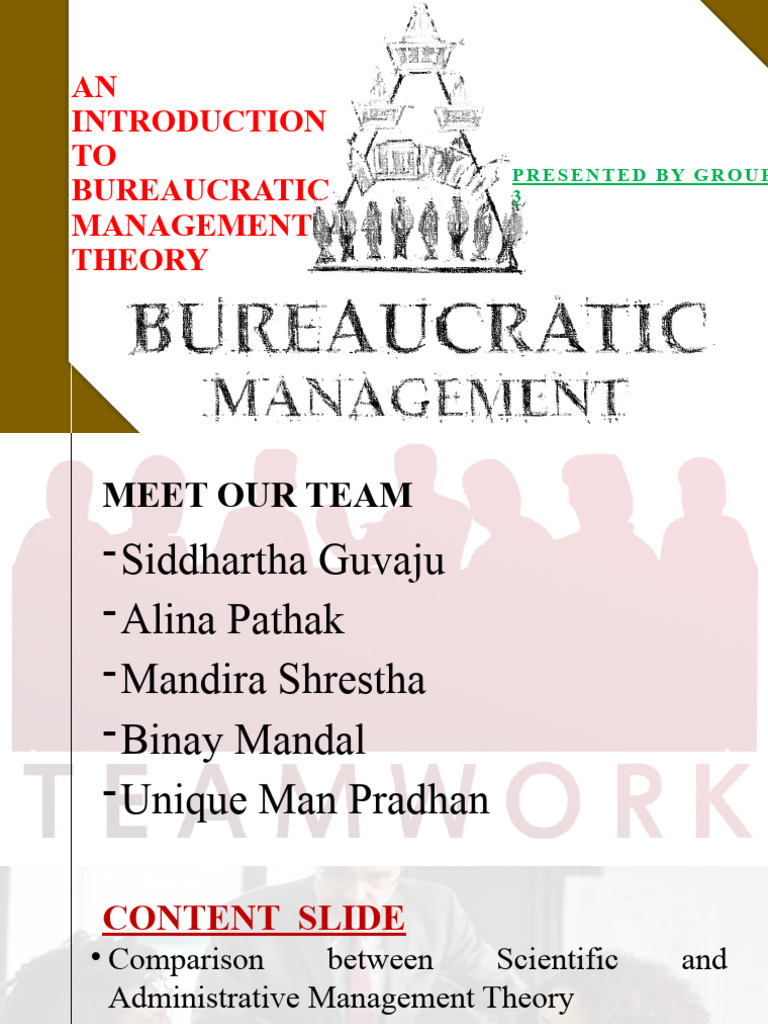 An Introduction To Bureaucratic Management Theory Group 3 | PDF | Max ...