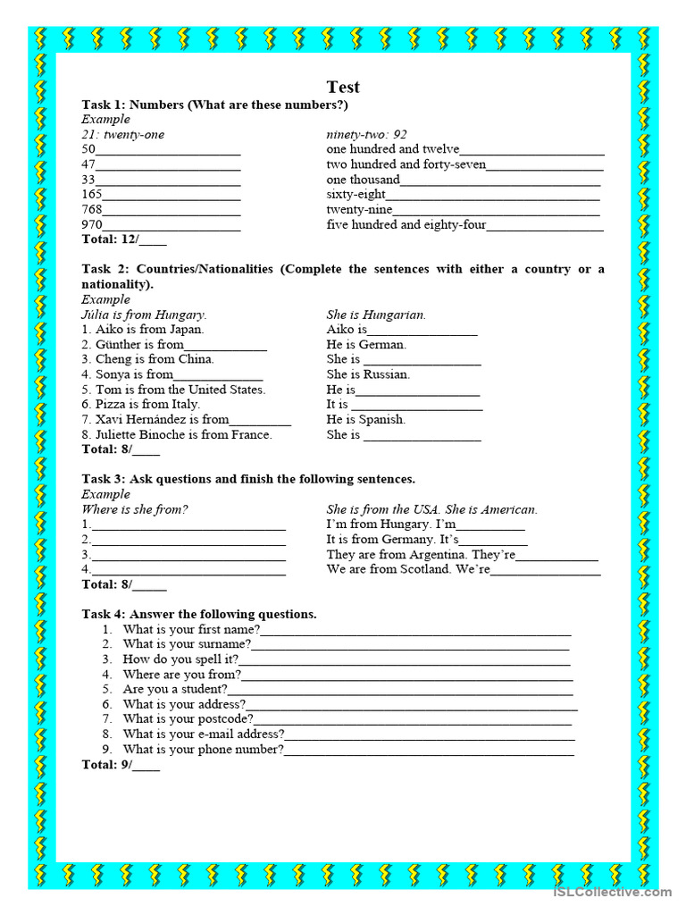 Test For Beginners | PDF | Grammar | Linguistic Morphology
